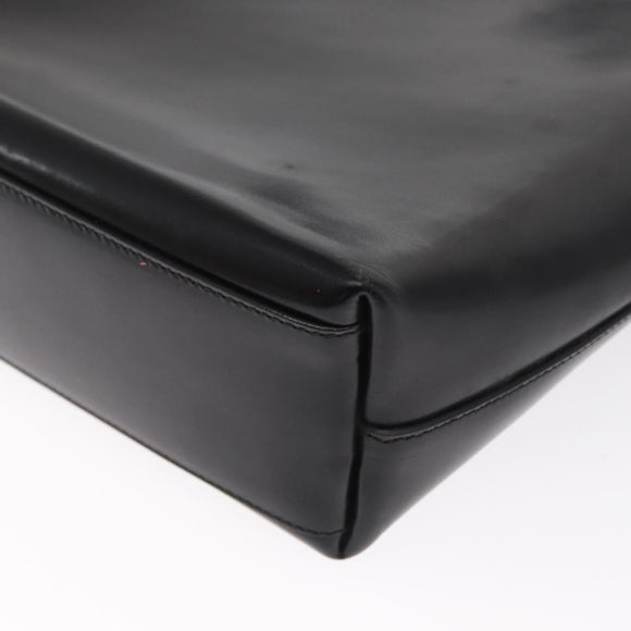 PRADA Hand Bag Leather Black Auth ep13263
