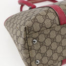 GUCCI GG Supreme Tote Bag PVC Beige Silver 114595 Auth ep13264-13