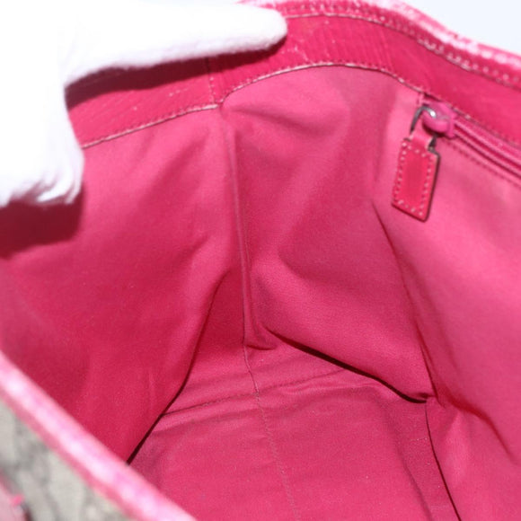 GUCCI GG Supreme Tote Bag PVC Beige Silver 114595 Auth ep13264