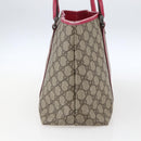 GUCCI GG Supreme Tote Bag PVC Beige Silver 114595 Auth ep13264-4