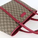 GUCCI GG Supreme Tote Bag PVC Beige Silver 114595 Auth ep13264-6