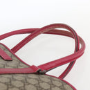 GUCCI GG Supreme Tote Bag PVC Beige Silver 114595 Auth ep13264-8