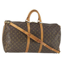LOUIS VUITTON Monogram Keepall Bandouliere 55 Boston Bag M41414 LV Auth ep13266-1