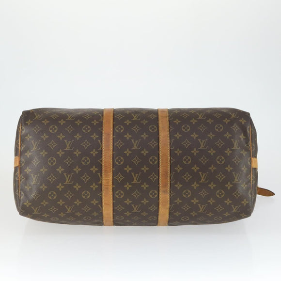 LOUIS VUITTON Monogram Keepall Bandouliere 55 Boston Bag M41414 LV Auth ep13266
