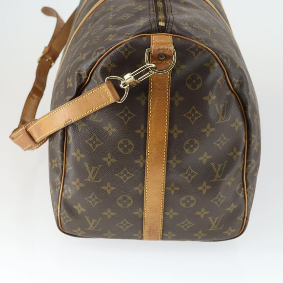 LOUIS VUITTON Monogram Keepall Bandouliere 55 Boston Bag M41414 LV Auth ep13266