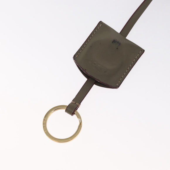LOEWE Anagram Hand Bag Leather Gray Gold Auth ep13268