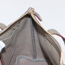 LOEWE Anagram Hand Bag Leather Gray Gold Auth ep13268-20