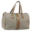 GUCCI GG Plus Supreme Hand Bag PVC Beige Gold Auth ep13270-1
