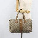 GUCCI GG Plus Supreme Hand Bag PVC Beige Gold Auth ep13270-22