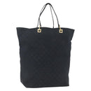 GUCCI GG Canvas Tote Bag Black Gold 002 1097 2404 Auth ep13271-1