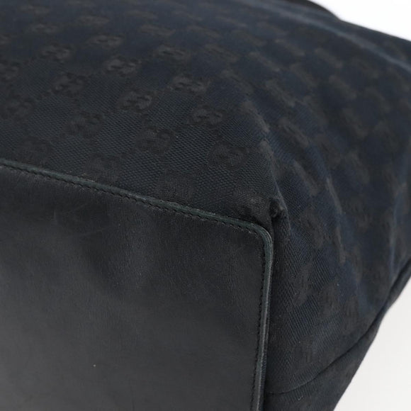 GUCCI GG Canvas Tote Bag Black Gold 002 1097 2404 Auth ep13271