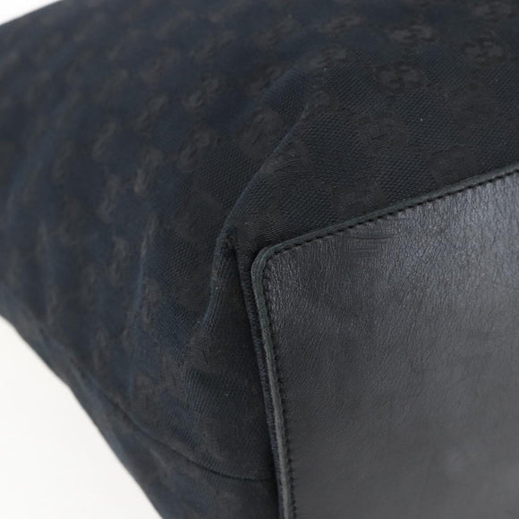 GUCCI GG Canvas Tote Bag Black Gold 002 1097 2404 Auth ep13271
