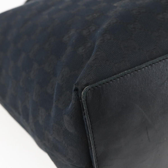 GUCCI GG Canvas Tote Bag Black Gold 002 1097 2404 Auth ep13271