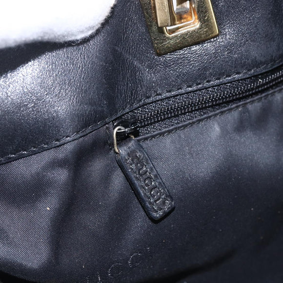 GUCCI GG Canvas Tote Bag Black Gold 002 1097 2404 Auth ep13271