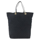 GUCCI GG Canvas Tote Bag Black Gold 002 1097 2404 Auth ep13271-13