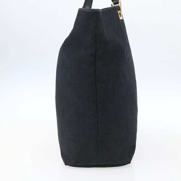 GUCCI GG Canvas Tote Bag Black Gold 002 1097 2404 Auth ep13271