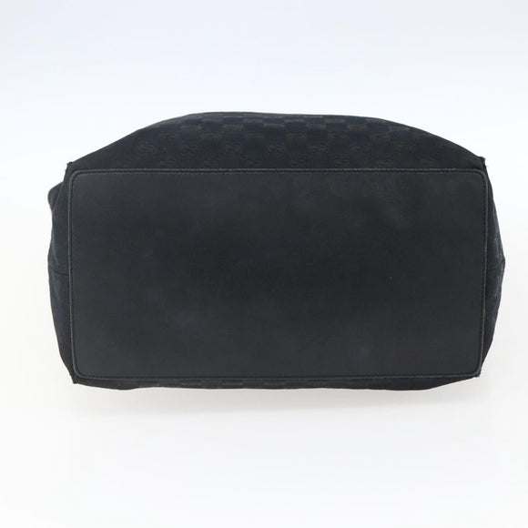 GUCCI GG Canvas Tote Bag Black Gold 002 1097 2404 Auth ep13271