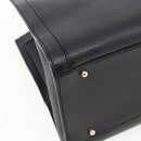GUCCI Bamboe Handtas Leer Zwart Goud 002 1186 0260 Auth ep13272-14