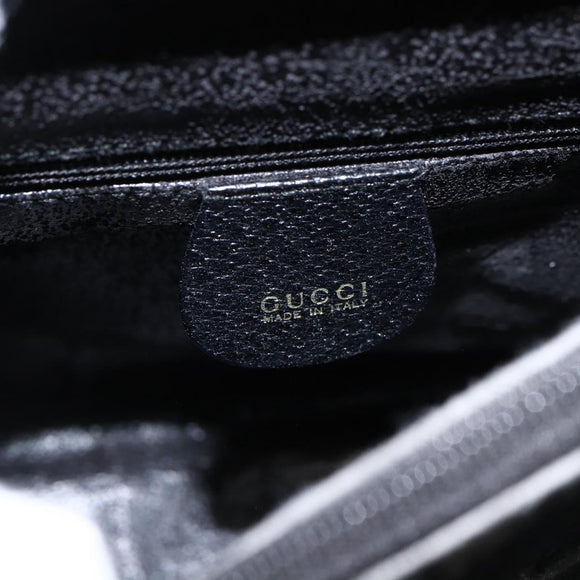 GUCCI Bamboe Handtas Leer Zwart Goud 002 1186 0260 Auth ep13272