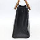 GUCCI Bamboe Handtas Leer Zwart Goud 002 1186 0260 Auth ep13272-3