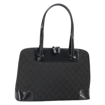 GUCCI GG Canvas Tote Bag Black Gold 002 1122 3444 Auth ep13276