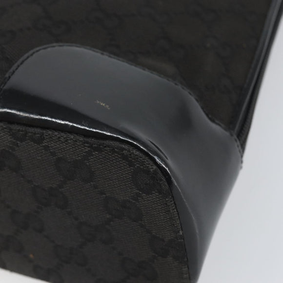 GUCCI GG Canvas Tote Bag Black Gold 002 1122 3444 Auth ep13276
