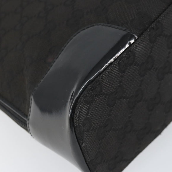 GUCCI GG Canvas Tote Bag Black Gold 002 1122 3444 Auth ep13276