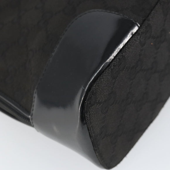 GUCCI GG Canvas Tote Bag Black Gold 002 1122 3444 Auth ep13276