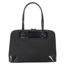 GUCCI GG Canvas Tote Bag Black Gold 002 1122 3444 Auth ep13276-2