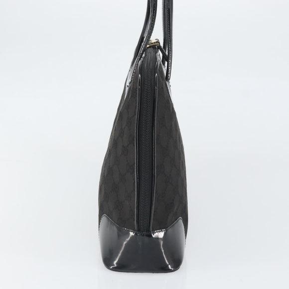 GUCCI GG Canvas Tote Bag Black Gold 002 1122 3444 Auth ep13276