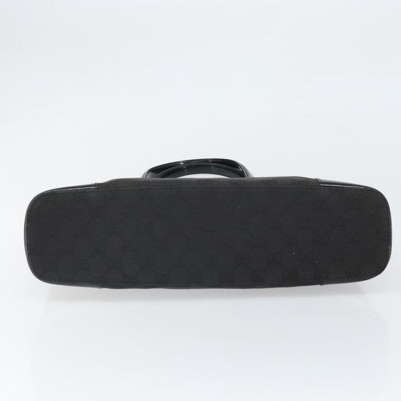 GUCCI GG Canvas Tote Bag Black Gold 002 1122 3444 Auth ep13276