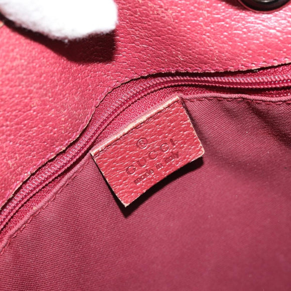 GUCCI GG Canvas Tote Bag Beige Silver 120840 Auth ep13283