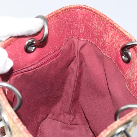 GUCCI GG Canvas Tote Bag Beige Silver 120840 Auth ep13283