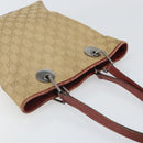GUCCI GG Canvas Tote Bag Beige Silver 120840 Auth ep13283-6