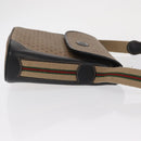 GUCCI Micro GG Supreme Web Sherry Line Bag PVC Beige Silver Auth ep13285-4