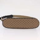 GUCCI Micro GG Supreme Web Sherry Line Bag PVC Beige Silver Auth ep13285-9