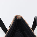 BURBERRY Nova Check Hand Bag Canvas Beige Gold Auth ep13288-17