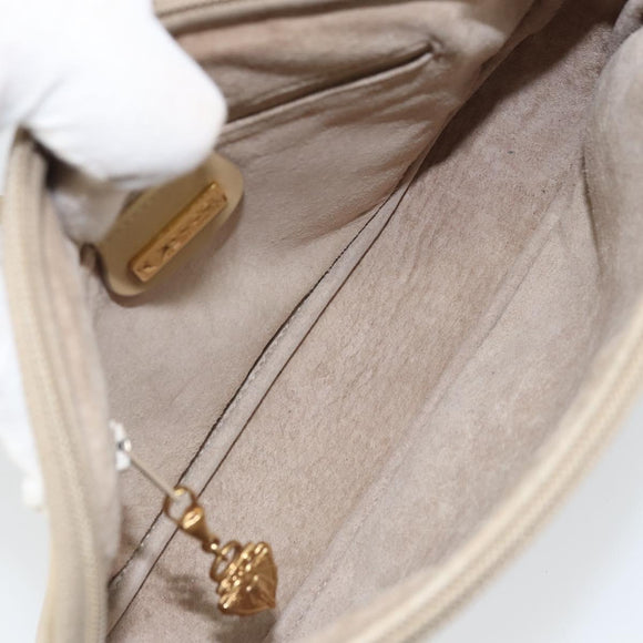 GUCCI Shoulder Bag Leather Beige Gold 007 112 0094 Auth ep13291