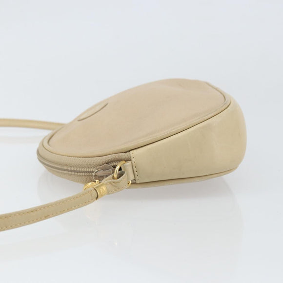 GUCCI Shoulder Bag Leather Beige Gold 007 112 0094 Auth ep13291
