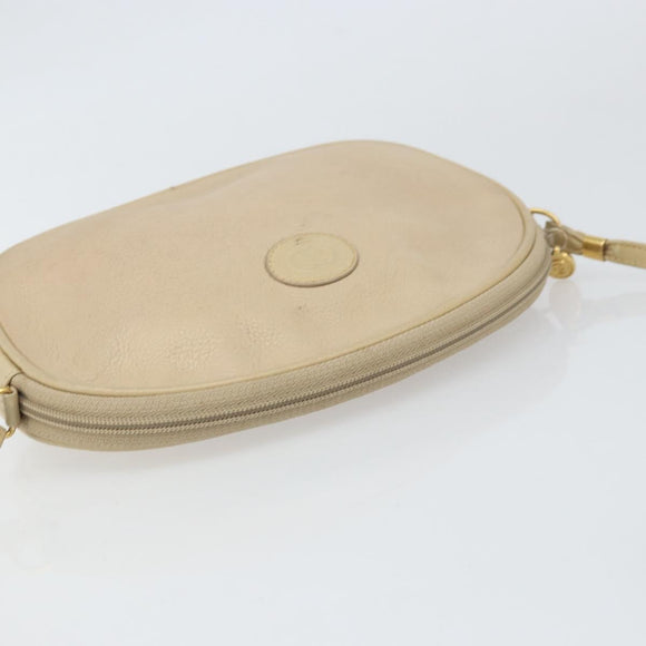 GUCCI Shoulder Bag Leather Beige Gold 007 112 0094 Auth ep13291
