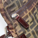 FENDI Zucca Canvas Shoulder Bag Black Brown Auth ep13292-20