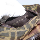 FENDI Zucca Canvas Shoulder Bag Black Brown Auth ep13292-22