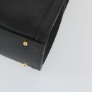 GUCCI Bamboo Hand Bag Leather Black Gold 002 123 0260 Auth ep13295-10