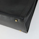 GUCCI Bamboo Hand Bag Leather Black Gold 002 123 0260 Auth ep13295-12