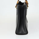 GUCCI Bamboo Hand Bag Leather Black Gold 002 123 0260 Auth ep13295-4