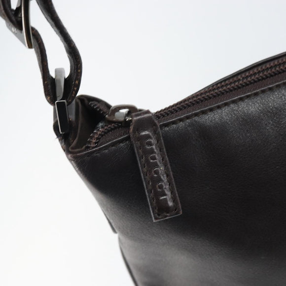 GUCCI GG Canvas Shoulder Bag Black Silver 001 1206 Auth ep13300