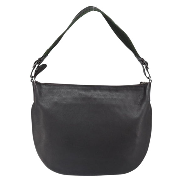 GUCCI GG Canvas Shoulder Bag Black Silver 001 1206 Auth ep13300