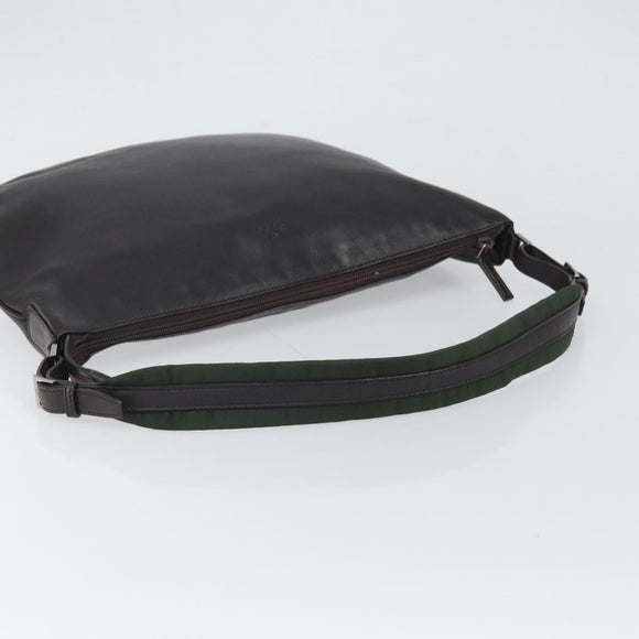 GUCCI GG Canvas Shoulder Bag Black Silver 001 1206 Auth ep13300