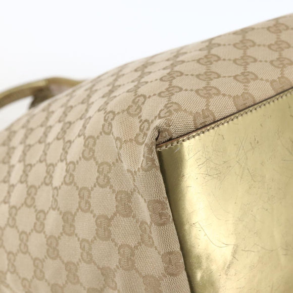 GUCCI GG Canvas Sherry Line Tote Bag Beige Pink 131231 Auth ep13301