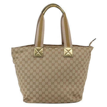 GUCCI GG Canvas Sherry Line Tote Bag Beige Pink 131231 Auth ep13301 - 0